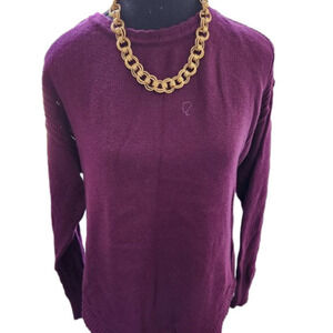 P230. Aventura Plum Organic Cotton Sweater | M